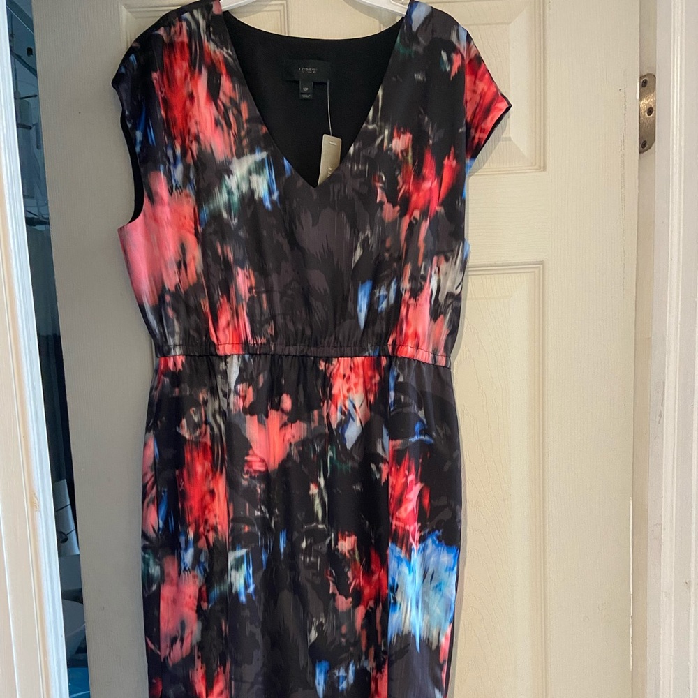 J. Crew watercolor midi dress